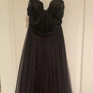 Reem Acra Black strapless cocktail dress.  Perfect condition.  Worn once.